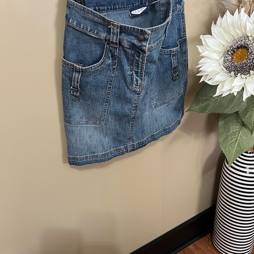 L.A. Blues Classic Denim Mini Skirt